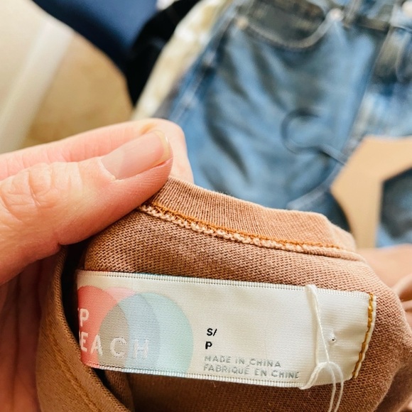 Free People Beach Tan / camel Brown Drop Waist Tunic Mini Dress Swim Cover - Picture 5 of 13